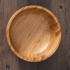 Bol à salade en bambou artisanal authentique de style Japandi, bol de service émaillé de qualité supérieure, durable et alimentairement sûr pour les hôtels et les restaurants - Product Image 5