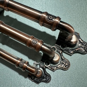 Popular Zinc Chinese European-style Retro No-hole Black Self-tapping Screws <strong>Door</strong> Handel Dooroom Indoor Handle - Product Image 4