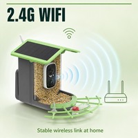 Mangeoire à oiseaux solaire avec caméra 5200mAh 4MP IP65, reconnaissance d'oiseaux par IA, matériau ABS pour jardin