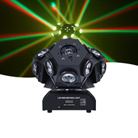 Projecteur rotatif multi-angles 220W à 3 têtes, effets faisceau et laser intégrés, lumière de scène DJ LED RGBW pour discothèque et soirée