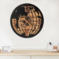 Horloge murale à engrenage mécanique 2022 Beite nouveau Design 65CM horloge murale en bois décorative pour la maison