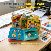 Impression personnalisée de livres éducatifs pour enfants à bas prix, papier couché, couverture souple, livres pop-up pour enfants, livres à rabats
