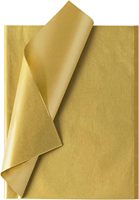 Papier de soie métallisé doré en gros pour emballage cadeau de Noël, Fête des Mères, anniversaire - Vente chaude