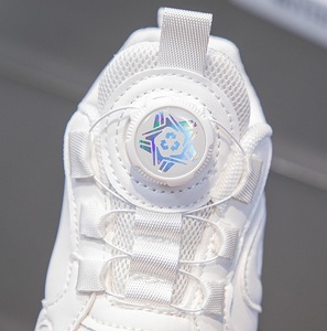 Cómodos Tenis Campus en Blanco y Negro para Niños, <span class=keywords><strong>Niñas</strong></span> y Estudiantes con Nuevo Diseño Transpirable y Botón Giratorio de Goma para Invierno y Primavera - Product Image 5