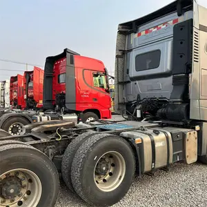 Truk traktor bekas merek Cina JAC K7 6 * 4R truk berat diesel digunakan kondisi baik truk traktor jac