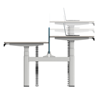 Bureau de poste de travail modulaire Table de bureau intelligente moderne blanche 2 3 4 6 personnes Mobilier de bureau pour espaces ouverts