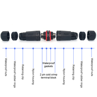 Conector Impermeable M20 IP68 32A 450V de Alta Potencia, Bloque de Terminales de 4 Pines con Fijación por Tornillo para Iluminación LED Exterior