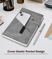 Carnet de notes A5 ligné en cuir, 100 feuilles de papier épais ligné, couverture rigide, coffret cadeau avec stylo, reliure thermique personnalisée