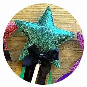 Baguette Magique Étoile à Cinq Branches Mignonne, Pailletée et Colorée, Faite à la Main, pour Fête de Remise de Diplôme, Ramadan, Cadeau de Princesse, Accessoire de Costume d'Ange - Product Image 3