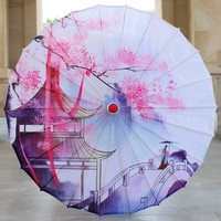 Parapluies décoratifs japonais et chinois pour plafond, accessoires de danse, parasols faits à la main en soie et papier huilé, haute qualité