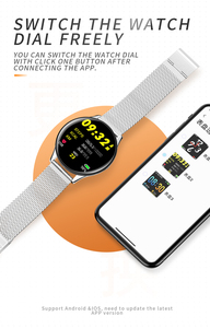 2020 Venta caliente SN58 correa de acero pantalla ronda a prueba de ritmo cardíaco reloj inteligente - Product Image 6
