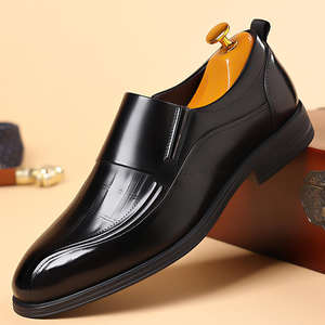 Chaussures habillées décontractées pour hommes, faites à la main, à lacets, surélevées, pour le bureau, professionnelles, en cuir véritable, vente en gros - Product Image 6
