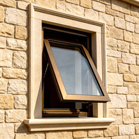 Fenêtre à baldaquin en aluminium à rupture de pont thermique, norme AS2047, double vitrage, étanche, pour villa australienne, résidentielle, sur mesure, OEM