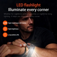HT45 Nuevo Reloj Inteligente Deportivo para Hombre, 1100mAh de Larga Duración, Resistente al Agua IP68, con Linterna, Monitor de Actividad Física