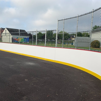 Barrière de patinoire ZSPE - Barrière en HDPE durable pour patinoires publiques et patinoires de patinage artistique