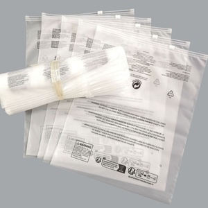 Logo personalizzato con chiusura a Zip biodegradabile LDPE Tshirt borsa 30*40 Polos smerigliato cerniera materiali riciclati per il confezionamento di vestiti per scarpe - Product Image 1