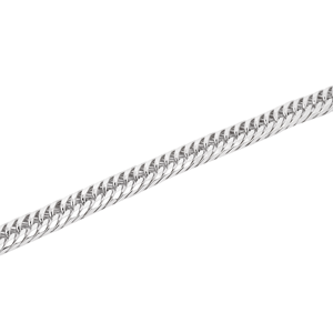 Chaîne industrielle triple fermoir en platine blanche Pt950, maillons plats décalés, unisexe, minimaliste, durable, ornement en platine, cadeau - Product Image 6