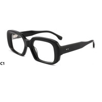 Rétro Moyen Carré Cadre Écaille de Tortue ACÉTATE Lunettes Cadre Acétate Optique Hommes Lunettes Acétate Lunettes Cadre