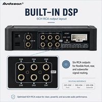 Amplificateur de voiture 4 canaux classe AB 4x50W avec égaliseur DSP 31 bandes intégré pour haut-parleurs et caisson de basses