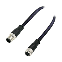 Connecteur M12 à 5 broches mâle et femelle, contact en alliage de cuivre, forme ronde, PVC, 1,5 A, étanche IP67, boîtier en laiton automobile