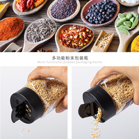 Bouteilles Carrées en Plastique PET 275 ml 9 oz pour Cuisine, Contenants à Épices, Pots à Poudre d'Assaisonnement et Emballages de Bouteilles de Salière et Poivrière