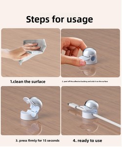 Clip de Plástico con Resorte para Cables, Diseño Moderno, Adhesivo Fuerte, Organizador de Cables para Sala de Estar, Venta al Por Mayor - Product Image 6