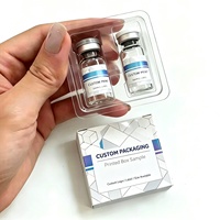 Boîte personnalisée pour flacons de 3/5/10 ml avec insert blister, carton de luxe pour l'emballage des flacons en verre, conception gratuite et marquage à chaud disponibles