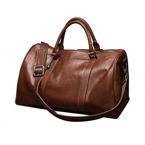 Bolsa Deportiva de Piel Auténtica B S International, Estilo Vintage, Ligera, Resistente, para Exteriores, con Cierre de Cremallera y Bordado - Product Image 6