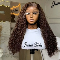 Peluca frontal de encaje 5x5 de cabello humano, densidad 250%, encaje HD, sin pegamento, pre-arrancada, pre-cortada, para mujeres negras, con raya lateral