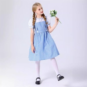 Costume da Dorothy di Oz, Gonna a Quadri Blu Stile Principessa, Versione Genitore-Figlio, Uniforme da <span class=keywords><strong>Cameriera</strong></span>, Abito da Servitore, Costume Pastorale da Palcoscenico - Product Image 4