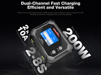 2025 nouveau chargeur de batterie RC UP13 prise en charge 2-8S LiPo/LiHV charge de batterie AC200W 10A pour accessoire de Drone FPV