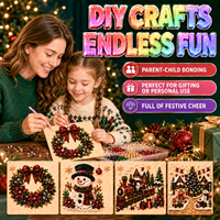 Collection de Noël KS Craft : Kit de Peinture Diamant 5D Écologique à Motifs de Dessins Animés, Formes Spéciales, Décoration DIY pour la Maison