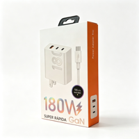 Boîte élégante personnalisée en papier kraft biodégradable et recyclable avec crochet pour adaptateur chargeur USB-C GaN 180W, impression quadricolore, finition froide