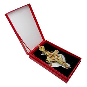 Ht Europa Populaire Legering Orthodoxe Kerk Bisschop Gouden Borstkruis Ketting Met Gratis Pu Geschenkdoos - Product Image 3