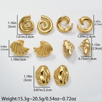 Boucles d'oreilles pendantes épaisses en forme de fleur en acier inoxydable plaqué or 18 carats, bijoux de mode tendance de luxe Zeadear, vente en gros