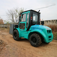 Lumpur pertanian pabrik 3 Ton 3.5T 4WD penggerak 4 roda Off-Road semua Forklift Diesel medan kasar