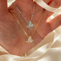 925 Sterling Zilver Moissanite Hart Moeder-van-Parel Ketting Fabriek Groothandel Fijne Liefde Valentijnsdag Jubileum Cadeau Sieraden