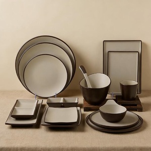 Reusable <b>Melamine</b> Dinnerware <b>Set</b> Lightweight Camping Dishware Dishwasher Safe for Indoor Outdoor Use - Product Image 6