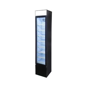 <span class=keywords><strong>Congelador</strong></span> de pantalla <span class=keywords><strong>vertical</strong></span> de una sola temperatura para bebidas de barra de pastel de helado con luz LED directa de refrigeración por aire para pantalla de enfriador - Product Image 1