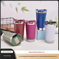 Portable 20oz grande capacité tasse à café en acier inoxydable 304 gobelet à bière avec outils pour cadeaux d'affaires