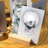 Carte de tarot de déesse Oracle imprimée de logo personnalisé pour ensemble de guide-ruban en feuille d'or emballé dans un carton d'art en papier durable