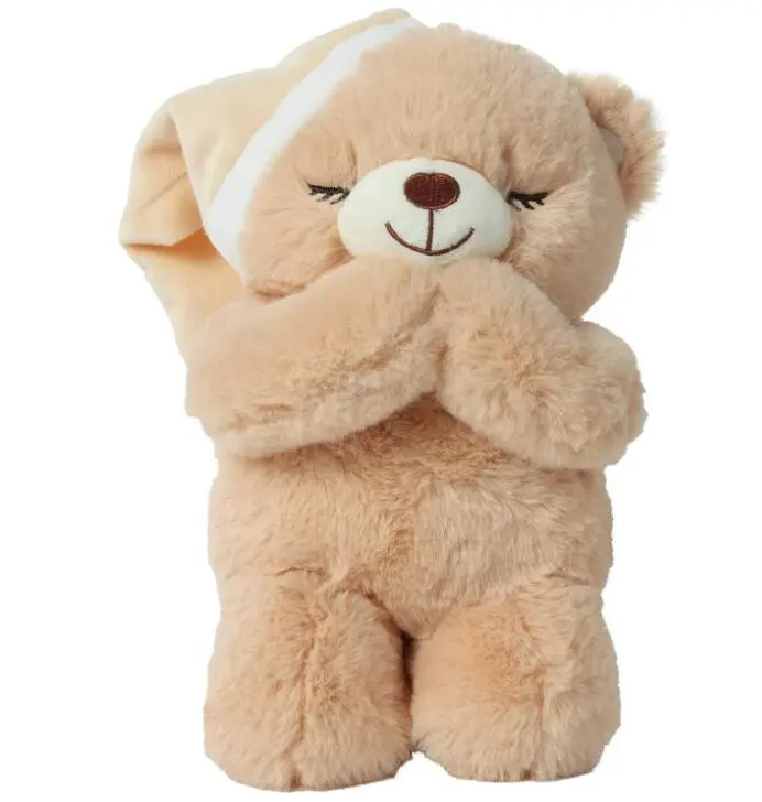 Plush 10" Prayer Bear Plush Toys Stuffed Animal for Baby Boy Good Luck Teddy bear