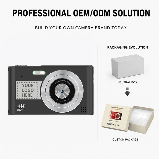 High Definition 4K Digital Camera 48MP Autofocus 16X Zoom Optical Image Stabilization 2.4" LCD IPS Display Vlogging Video