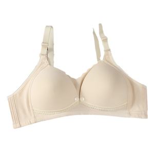 Nouveau soutien-gorge d'allaitement <span class=keywords><strong>sans</strong></span> fil avec ouverture avant anti-exposition motif solide respirant et de soutien pour la <span class=keywords><strong>grossesse</strong></span> et l'allaitement - Product Image 5