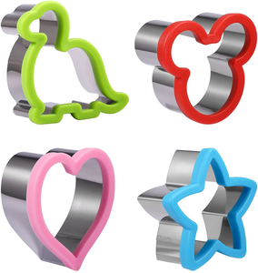 M904 Mouse Dinosaur Star Heart Shapes Mold Baking Food Grade <b>Cookie</b> Biscuits <b>Cutter</b> Stainless Steel Sandwiches <b>Cutters</b> - Product Image 1