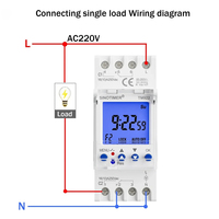 Horloge programmable TM922-12VDC 220V AC 110V Entrée d'alimentation 2 canaux Grand écran LCD avec deux sorties de relais indépendantes