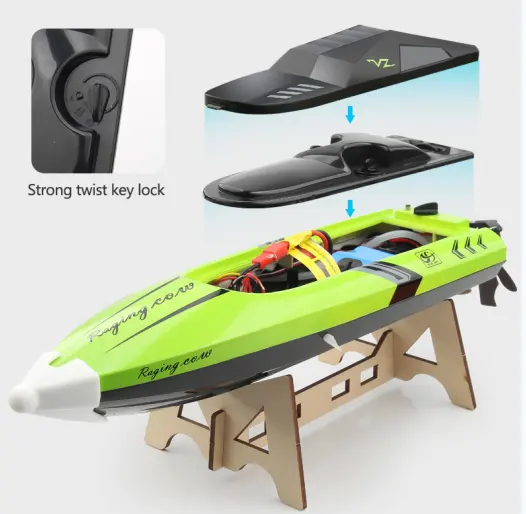 In Voorraad Radio Control High Speed Oplaadbare Speedboot Rc Boot Snelle Visaas Afstandsbediening Boot Speelgoed