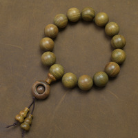 Bracelets en bois de santal vintage en gros, perles Mala, chapelet bouddhiste, prière, yoga, méditation, bracelet porte-bonheur pour hommes et femmes