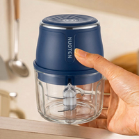 IIIKITCHEN Elektrische Knoflookpers Mini-hakker Multifunctioneel Keukenhulpstuk voor Vlees Groente Saus Fruit Eenvoudig te Gebruiken