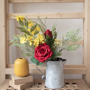 Bouquet de roses artificielles design fabricant CF01125 pour mariage et décoration intérieure, arrangement floral portable - Product Image 1